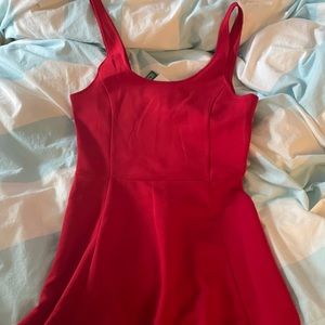 Red dress w scoop back